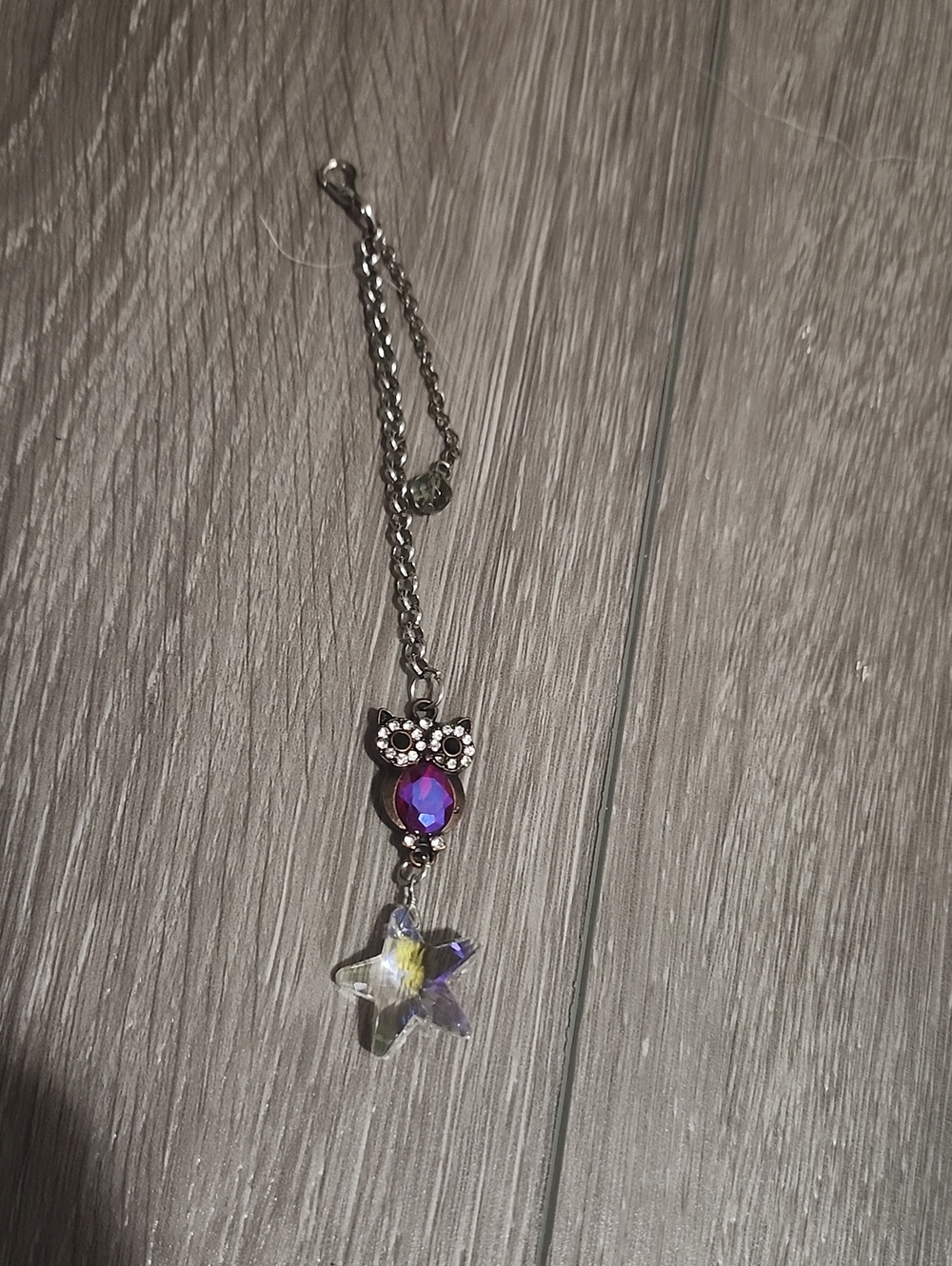 Handcrafted The Astral Owl Bag Charm/keychain